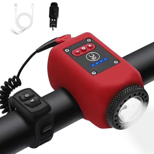 Veltrix™ 2-in-1 Bike Light & Horn – USB Rechargeable Waterproof Bicycle Headlight with Loud Horn for Night Riding Safety