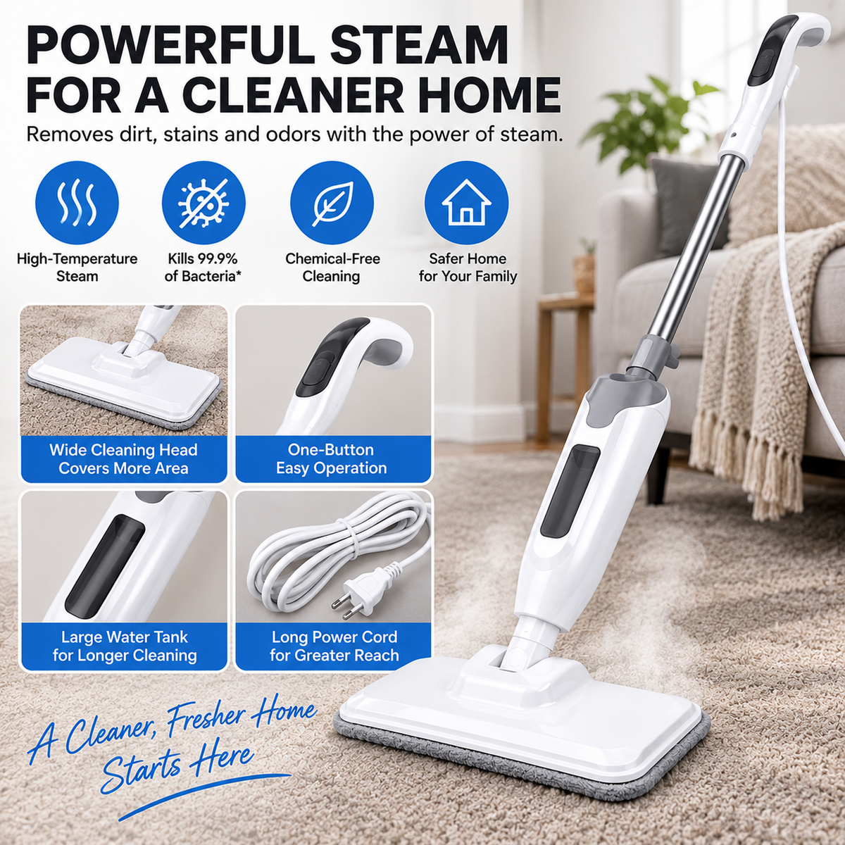 Velmora™ DeepClean Carpet Cleaner