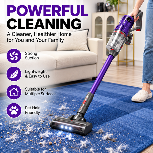 Virello™ Powerful Cordless Vacuum Cleaner for Pet Hair & Home Cleaning